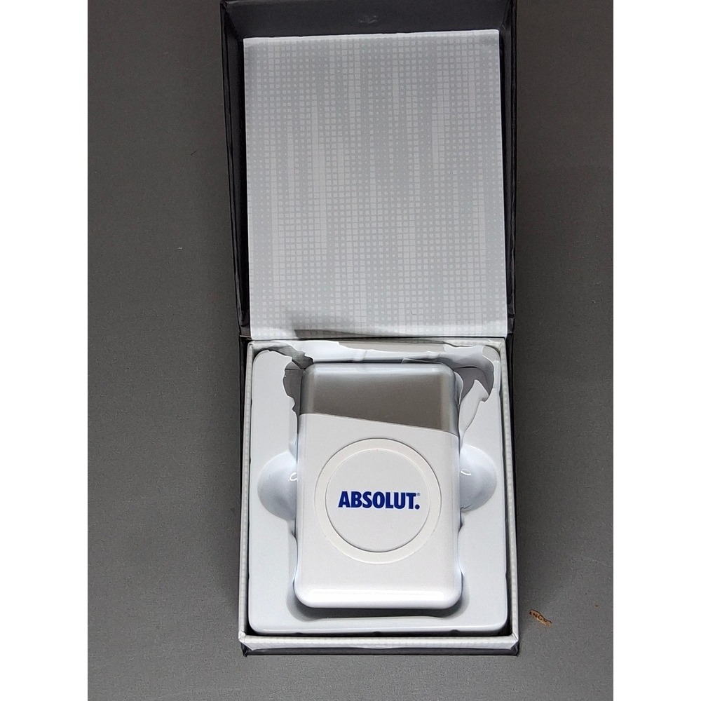 Absolut Vodka Zoom Covert 5000 mAh Wireless Power Bank Portable Charger White
